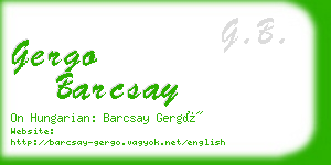 gergo barcsay business card